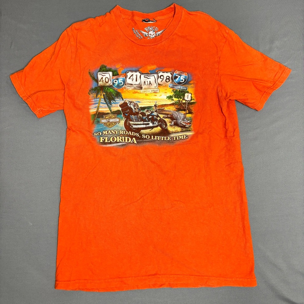 Harley Davidson Shirt Mens Small Florida Gators Motorcycle Biker Graphic Tee